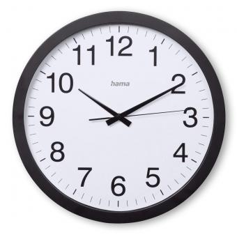 Hama Wanduhr Aruba schwarz        185876 