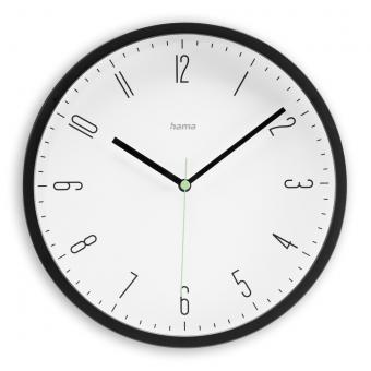 Hama Wanduhr Capri schwarz        185882 