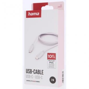 Hama USB-Kabel 2m weiß            201809 