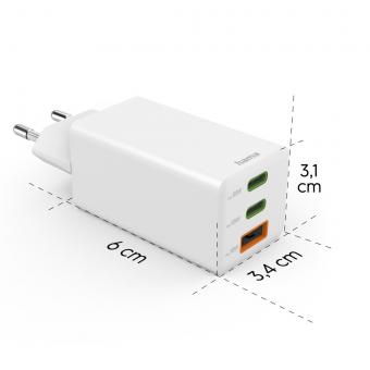 Hama USB-Schnellladegerät 65W ws  201996 