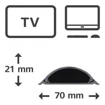 Hama PVC-Kabelkanal schwarz       220985 