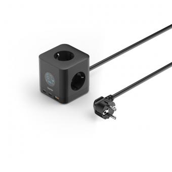Hama Steckdosenwürfel 3-fach sw   223196 