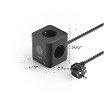Hama Steckdosenwürfel 3-fach sw   223196 