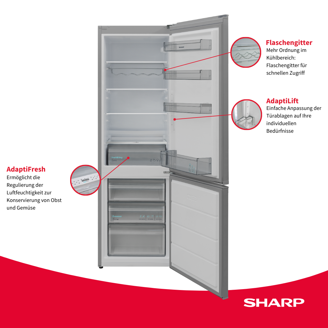 Sharp SJ-FBB05DTXLD-EU ed Kühlkombi 