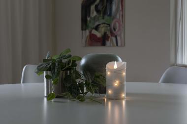 LED Echtwachskerze 3D 14x7,5cm  1834-190 