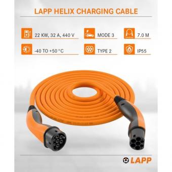 LAPP EV-TYP2 Ladekabel 7m 22kW-3P-32A 