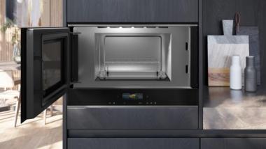 Siemens BE732L1B1 sw EB-Mikrowelle 