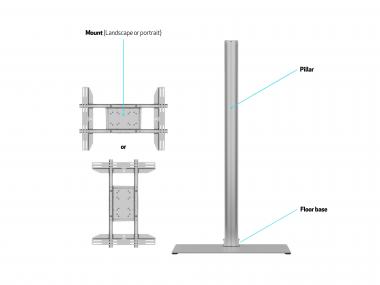 Mulitbrackets M Display Display-Standfuß 