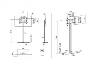 Mulitbrackets M Display Display-Standfuß 