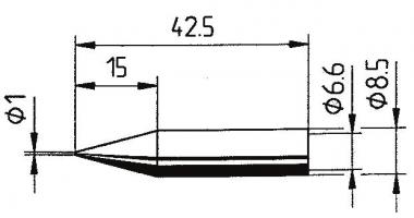 Ersa Lötspitze ERSADUR 1,0mm   0842BD/SB 