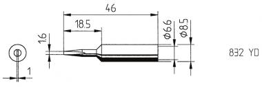 Ersa Lötspitze ERSADUR 1,6mm   0832YD/SB 