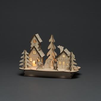 LED Holzsilhouette m. Tieren    3238-100 