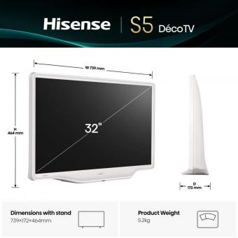 Hisense 32S5Q weiß QLED Deco TV 