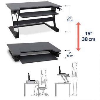 Ergotron WorkFit-TL Steh-Sitz Arbeits- 