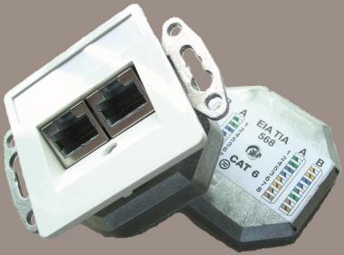 SETN Dat-Dose 2xRJ45 EK waager.   501112 