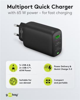 Goobay Multiport-Schnellladegerät sw 