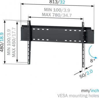 Mount Massive MFL 100 sw TV-Wandhalter 