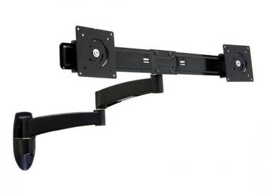 Ergotron Serie 200 Dual Wandhalterung sw 