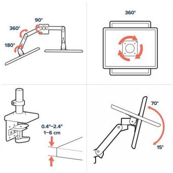 Ergotron LX PRO Dual Monitor-Tischhalter 