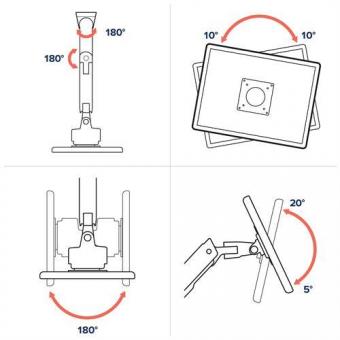 Ergotron HX VHD Monitor-Wandhalter weiß 