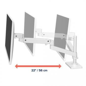 Ergotron LX PRO Monitor-Tischhalter weiß 