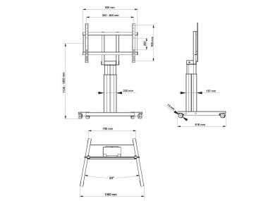 Multibrackets M Motor. Boden-Standfuß 