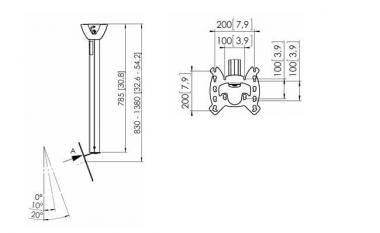 Vogels PFC 585 si Display-Deckenhalter 