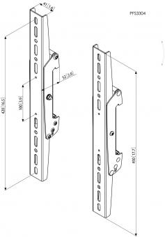 Vogels PFS 3304 sw Adapterstrips (Paar) 