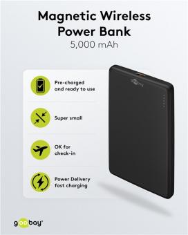 Goobay Magnetische Wireless Powerbank 