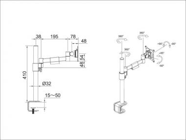 Multibrackets M VESA Monitor Tischhalter 