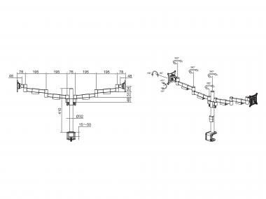 Multibrackets M VESA Monitor Tischhalter 