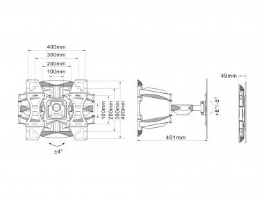 Multibrackets M VESA TV-Wandhalter 
