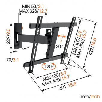 Vogels WALL 3225 sw TV-Wandhalter 