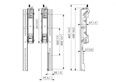 Vogels PFS 3504 sw Adapterstrips (Paar) 