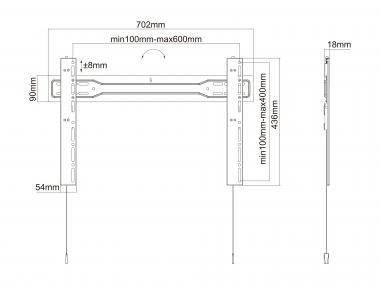 Multibrackets M VESA TV-Wandhalter 