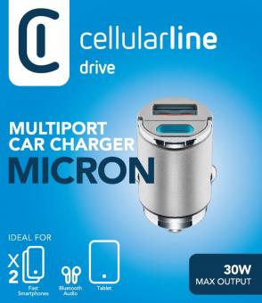 Cellularline MICRON USB KFZ-Ladegerät 