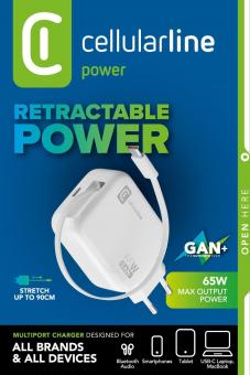Cellularline ROLLER CHARGER 65W weiß 