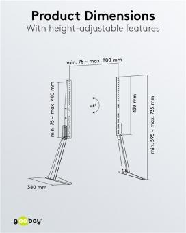 Goobay TV-Standfuß Basic Paar 