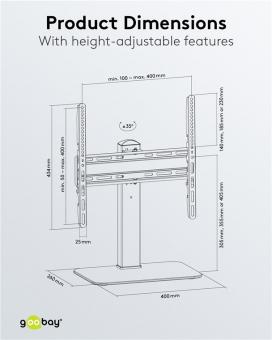 Goobay TV-Standfuß Basic Mittelfuß 