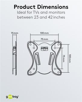 Goobay TV-Wandhalter Basic FIX S 