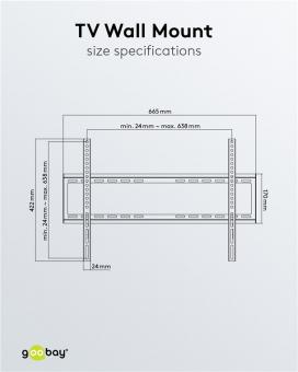 Goobay TV-Wandhalter Basic FIX L 