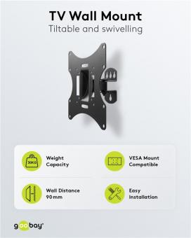 Goobay TV-Wandhalter Basic TILT S 
