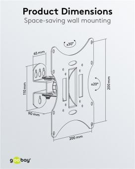 Goobay TV-Wandhalter Basic TILT S 