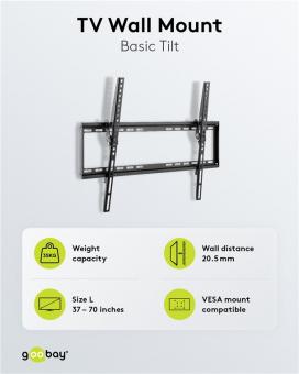 Goobay TV-Wandhalter Basic TILT L 