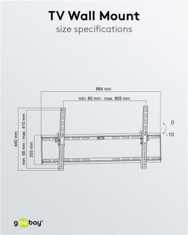 Goobay TV-Wandhalter Basic TILT XL 