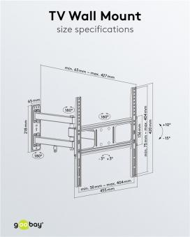 Goobay TV-Wandhalter Basic FULLMOTION M 