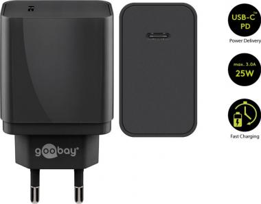 Goobay USB-C Schnellladegerät schwarz 