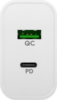 Goobay Dual USB-Schnellladegerät weiß 