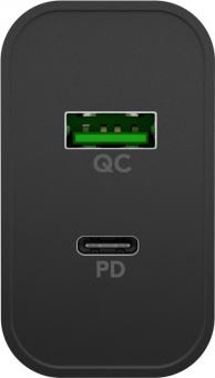 Goobay Dual USB-Schnellladegerät schwarz 