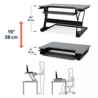 Ergotron WorkFit-T Steh-Sitz Arbeits- 